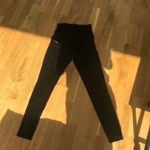 Black velvet leggings. Only worn one time.